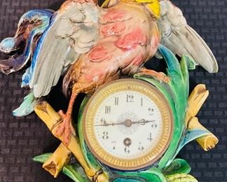 7	$250 	
Majolica rooster clock 17x13 (K)