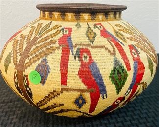 10	$250 	
"Hosig Di basket Panama with Parrots basket, Santa Fe NM 15x9 "	