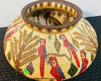 10	$250 	
"Hosig Di basket Panama with Parrots basket, Santa Fe NM 15x9 "	