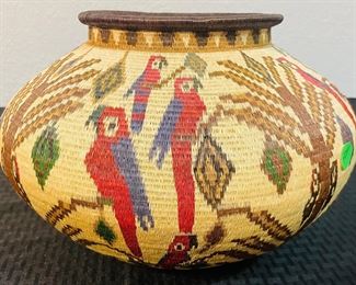 10	$250 	
"Hosig Di basket Panama with Parrots basket, Santa Fe NM 15x9 "	