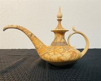 12	$175 	
Gres pottery drinking vessel Aladin 15x11 signed Don McWorther 	