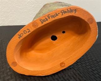 16	$195 	
Folk Art face signed 2002 Deb Fiech Fiabley 18x10