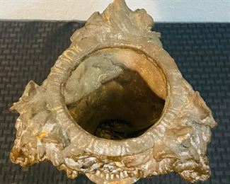 19	$90 	
Iron vase with three lion face mask 9x9		