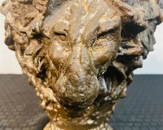 19	$90 	
Iron vase with three lion face mask 9x9		