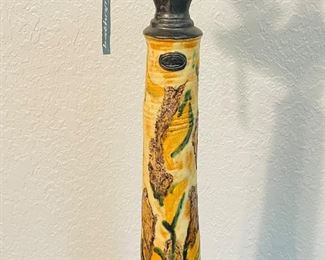 17	$150 	-24x10 & 17x10
"Set of 2 Donk, Oakland glazed pottery candlesticks "