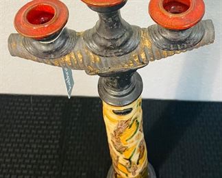 17	$150 	- 24x10 & 17x10
"Set of 2 Donk, Oakland glazed pottery candlesticks "