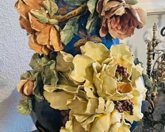 27	$475
Antique Majolica Barbotine vase (some repairs( Oversize 38x14		