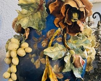 27	$475
Antique Majolica Barbotine vase (some repairs( Oversize 38x14		