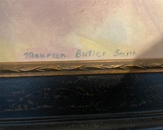 32	$200 	
Lion painting 30x26 signed Maureen Butler Smith 