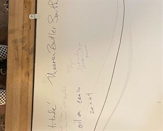 32	$200 	
Lion painting 30x26 signed Maureen Butler Smith 