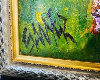 34	$295 	
Oil painting of Palm Trees signed Sawyer 40x28	