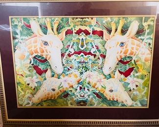 42	$500 	
Patsy Pennington (local artist) Watercolour Giraffe 56x43	