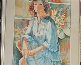 44	$150 	
Portrait of Kathleen Margudant by Nina Fritz 28x36	