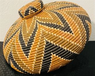 47	$750 	
African Zulu Ceremonial basket - Weaver Beauty Ngxongo 16x17										
https://www.metmuseum.org/art/collection/search/318684