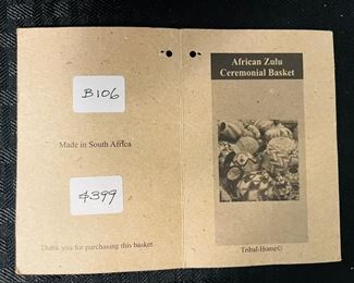 50	$350 	
African Zulu water basket - Beauty Ngxongo	