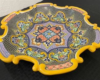 51	$60 	
Talavera mexican flat bowl 19x3	