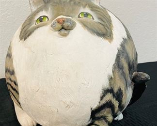 56	$50 
	Big fluffy cat 10x10 resin		