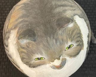 56	$50 
	Big fluffy cat 10x10 resin		