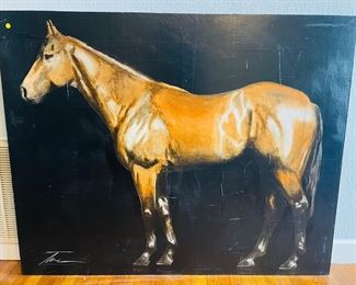 58	$500 	
Criollo horse painting signed Zack 48x60	