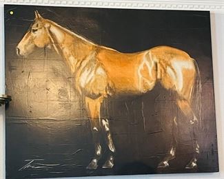 58	$500 	
Criollo horse painting signed Zack 48x60	