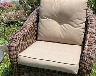 79	$295 	
Set of 2 all weather wicker brown swivel chairs 	
