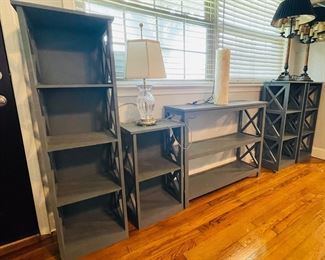 73	$360 	
Grey shelves modular 1x$60 + 2x$70 + 1x$80 + 1x$80 Buy all for $360	