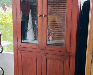 87	$395 	Indonesian cabinet mahogany with shelves like shutters 										
		81x18x38	
