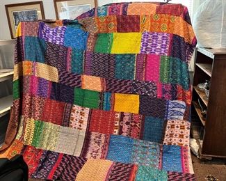 97	$250 	Crazy quilt handmade king size 	