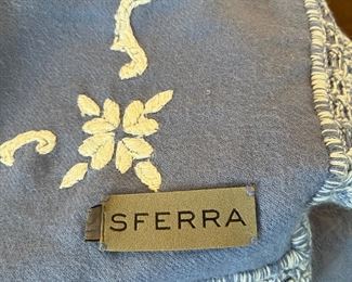 85	$250 	Sferra light blue wool bed cover Queen 	