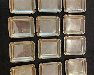 $150 Set of 12 nut dishes Sterling 263 grams 