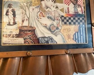 75	$195 	German print copper frame 30x26	