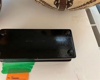 66	$58 	Russian lacquer box c.1950's Made in Russia inscribed	