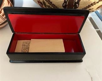 66	$58 	Russian lacquer box c.1950's Made in Russia inscribed	