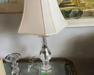 61	$300 	"Glass and lucite mix lamps 33"""	