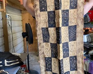 $350- African textile cotton/burlap handcrafted 20x62 (retail was $1,450) 