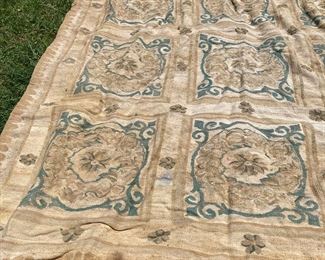 $350 Aubusson style French Cotton rug 8x10 - need cleaning 