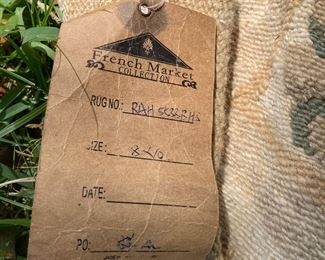 $350 Aubusson style French Cotton rug 8x10 - need cleaning 