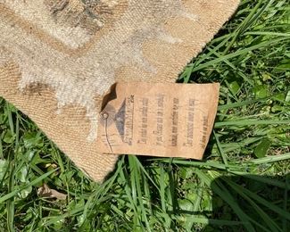 $350 Aubusson style French Cotton rug 8x10 - need cleaning 