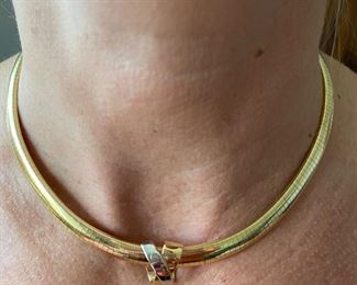 $2,150 Omega chain with enhancer - All 14kt yellow gold made in Italy. 