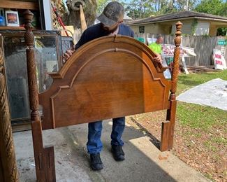 $140 as is Queen headboard some wood losses