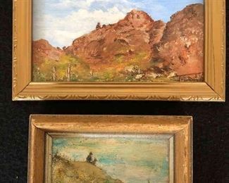 2 Signed Miniature Paintings