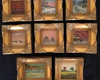8 Miniature Paintings