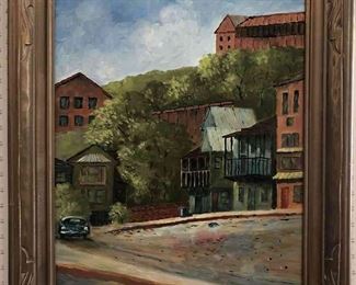 Bowdle Painting With Blue Car