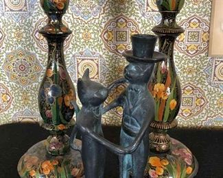 Cats Dancing Candlesticks