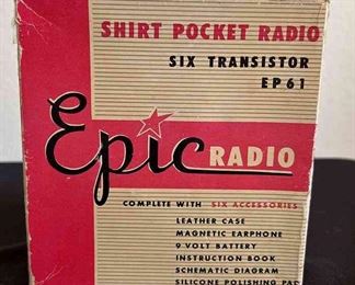 Epic Radio Short Pocket Radio In Original Box