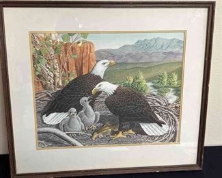 Marilyn Hoff Stewart Watercolor Of Eagles