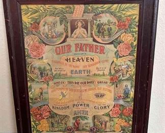 Our Father Lords Prayer Ten Commandments Print