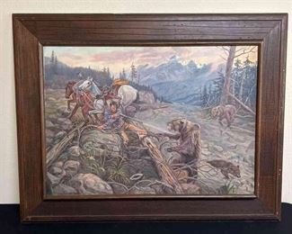 Painting Of A Bear Attack