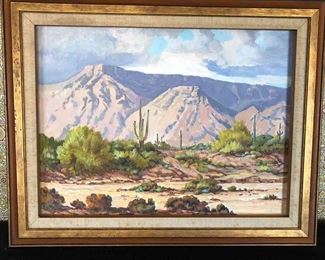 Painting Of Desert Mesa