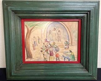 Signed Painting On Paper